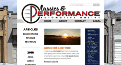 Desktop Screenshot of classicsandperformance.com